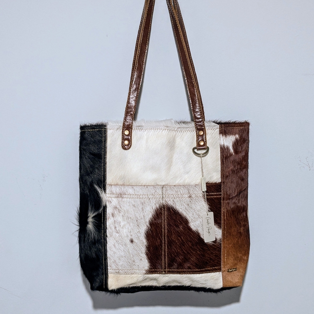 Charlie Paige Multicolor Large Cowhide Shoulder Bag - Picture 11 of 13